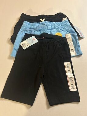Cat & Jack Black and Light Blue shorts 3 pair